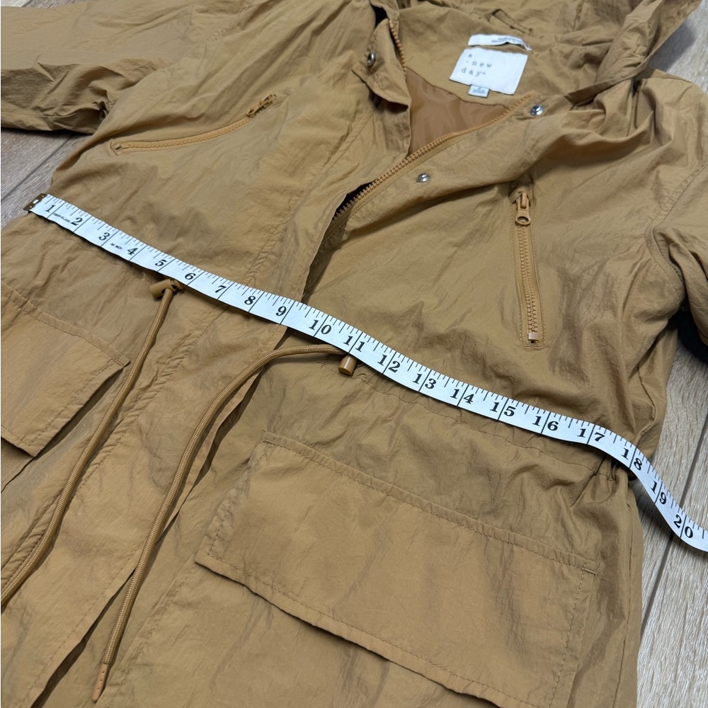 A New Day Women's Tan Hooded Water Resistant Jacket Small - Picture 6 of 12